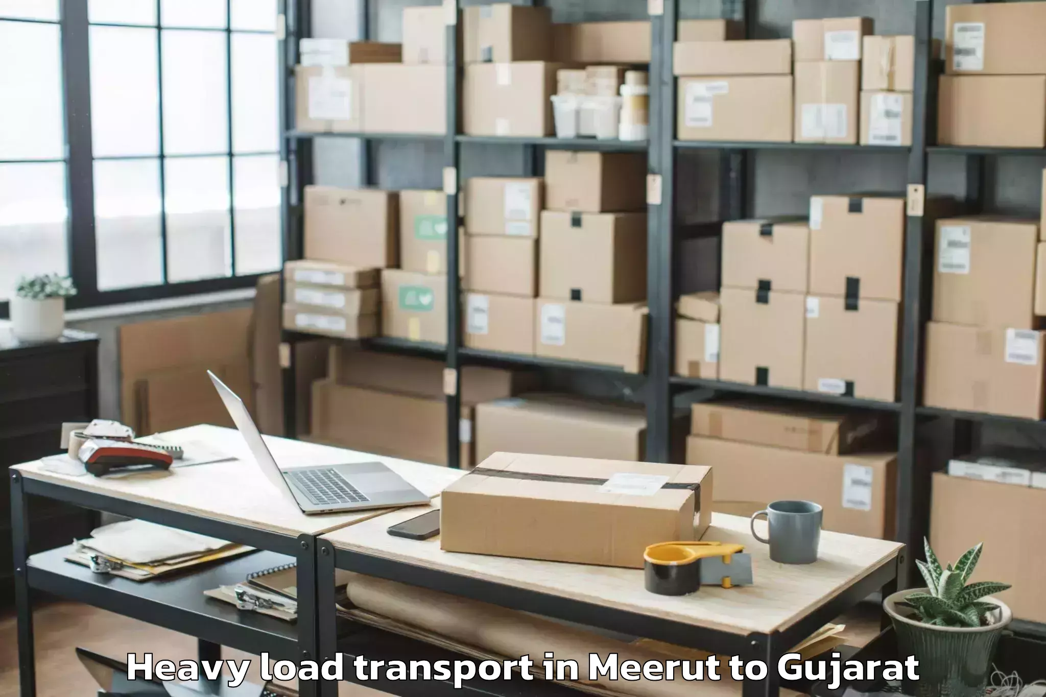 Easy Meerut to Khambhat Heavy Load Transport Booking